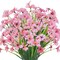 Outdoor Artificial Flowers UV Resistant Spring Plants Fake Silk Flowers Greenery Shrubs Plastic Flower Faux Plants for Outside Indoor Decor